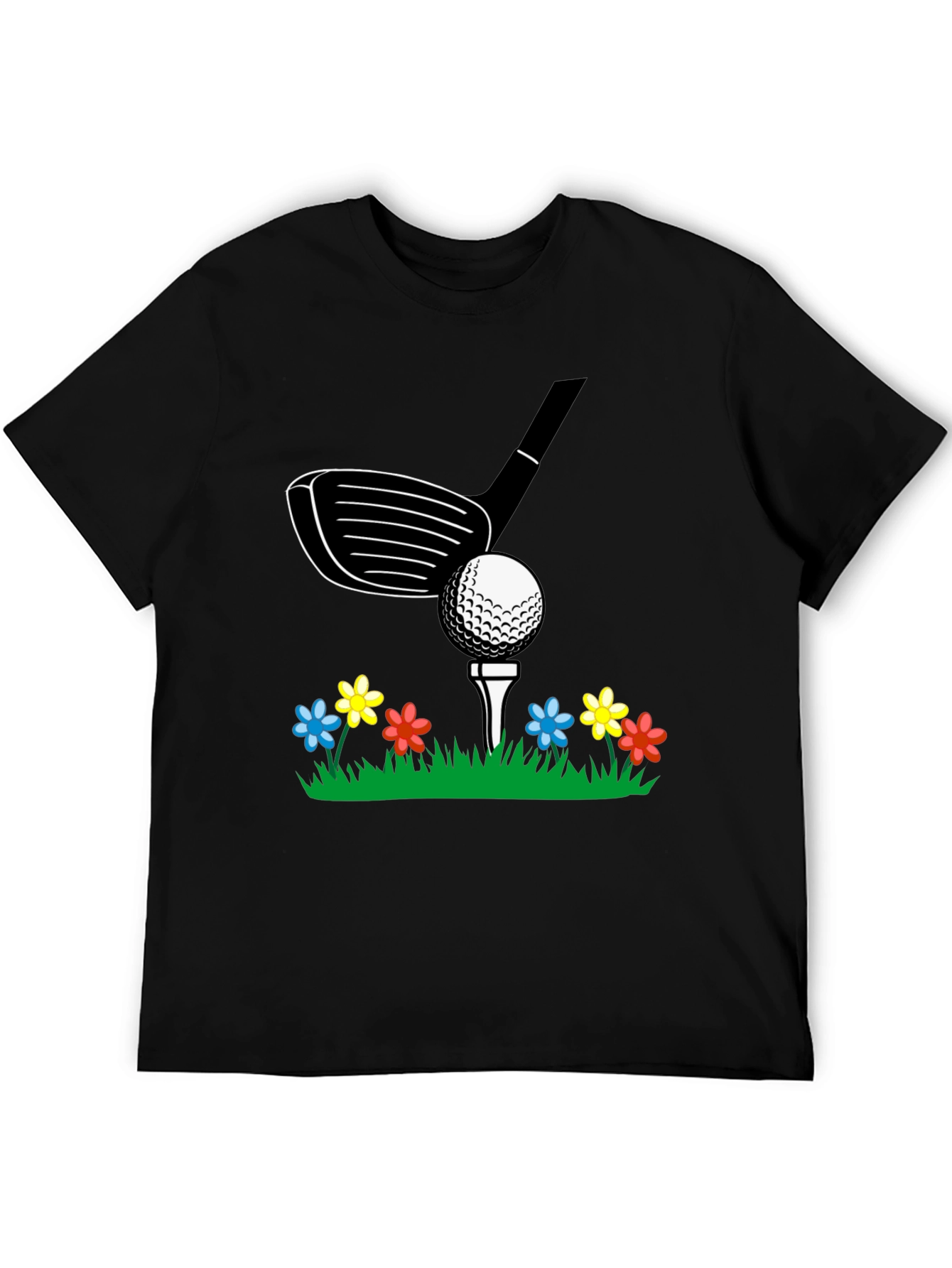 Golf Club & Flowers Graphic Tee