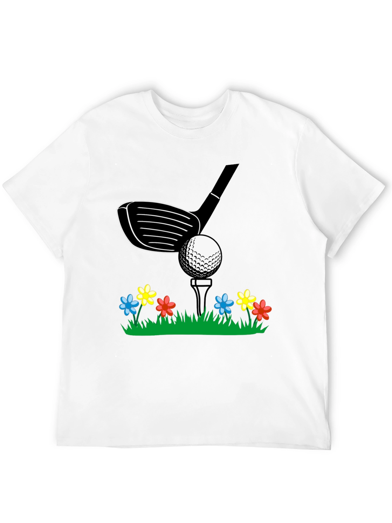 Golf Club & Flowers Graphic Tee