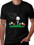 Golf Club & Flowers Graphic Tee