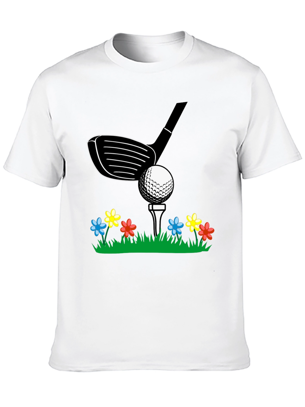 Golf Club & Flowers Graphic Tee