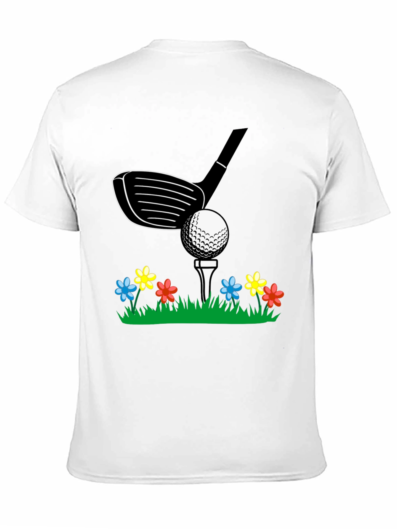 Golf Club & Flowers Graphic Tee