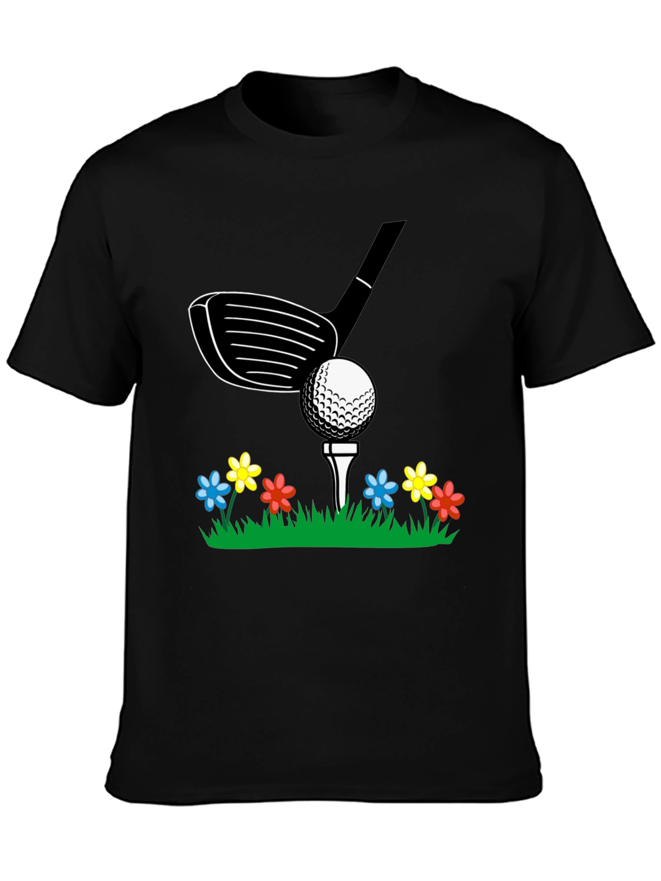 Golf Club & Flowers Graphic Tee
