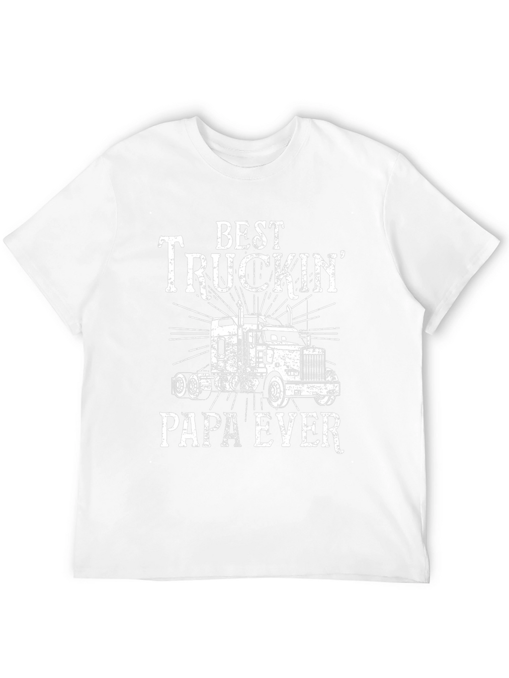 Best Truckin Papa Ever Black T-Shirt