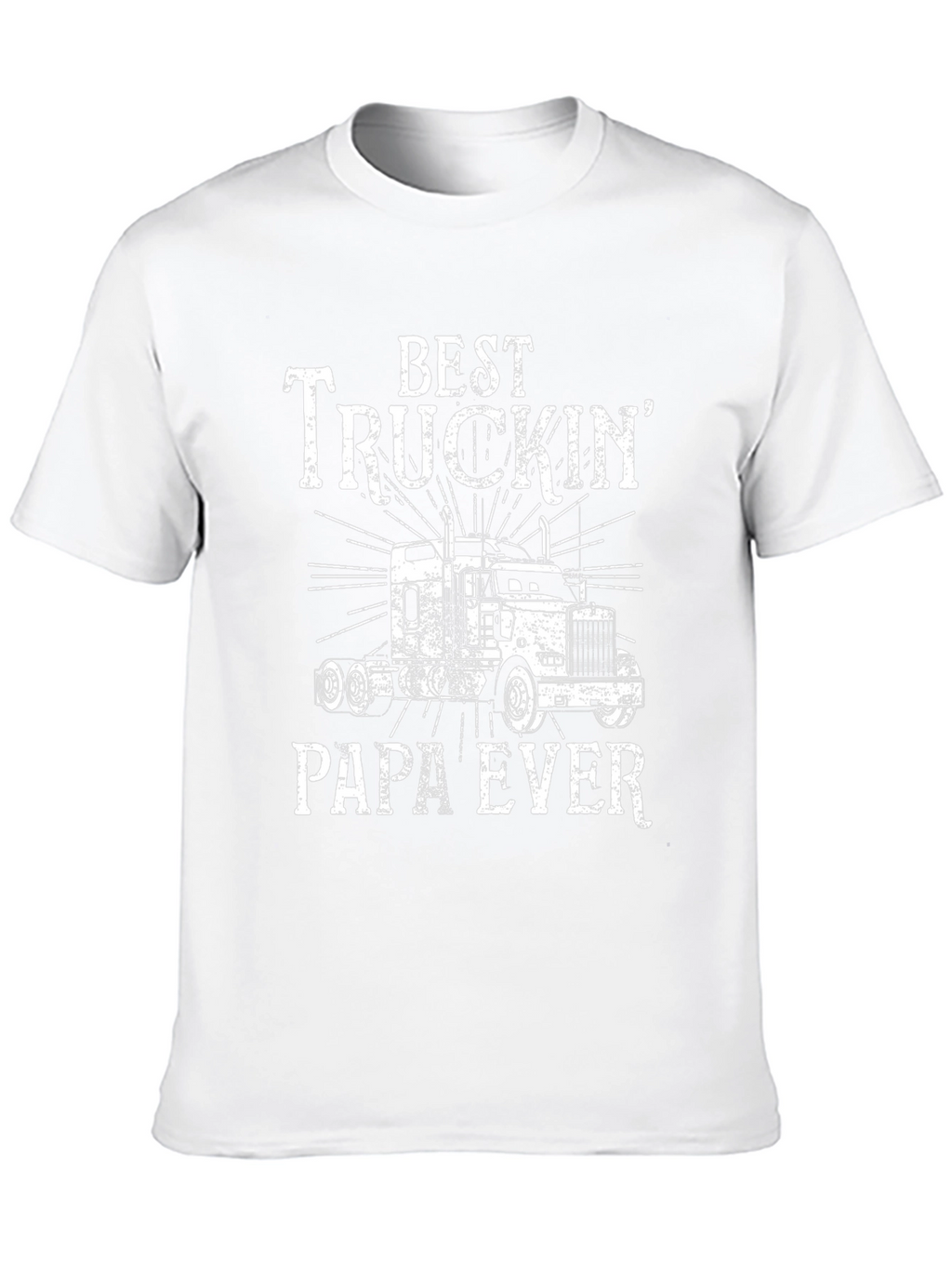 Best Truckin Papa Ever Black T-Shirt
