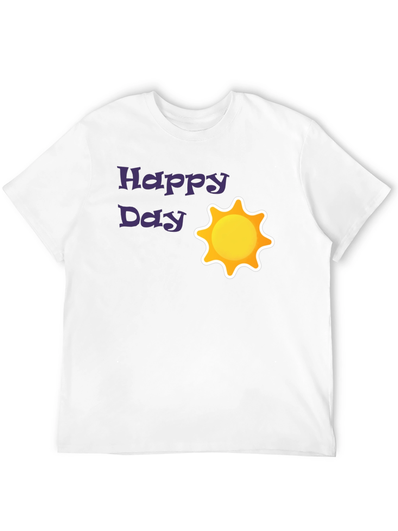 Happy Day Sun Graphic Black T-Shirt