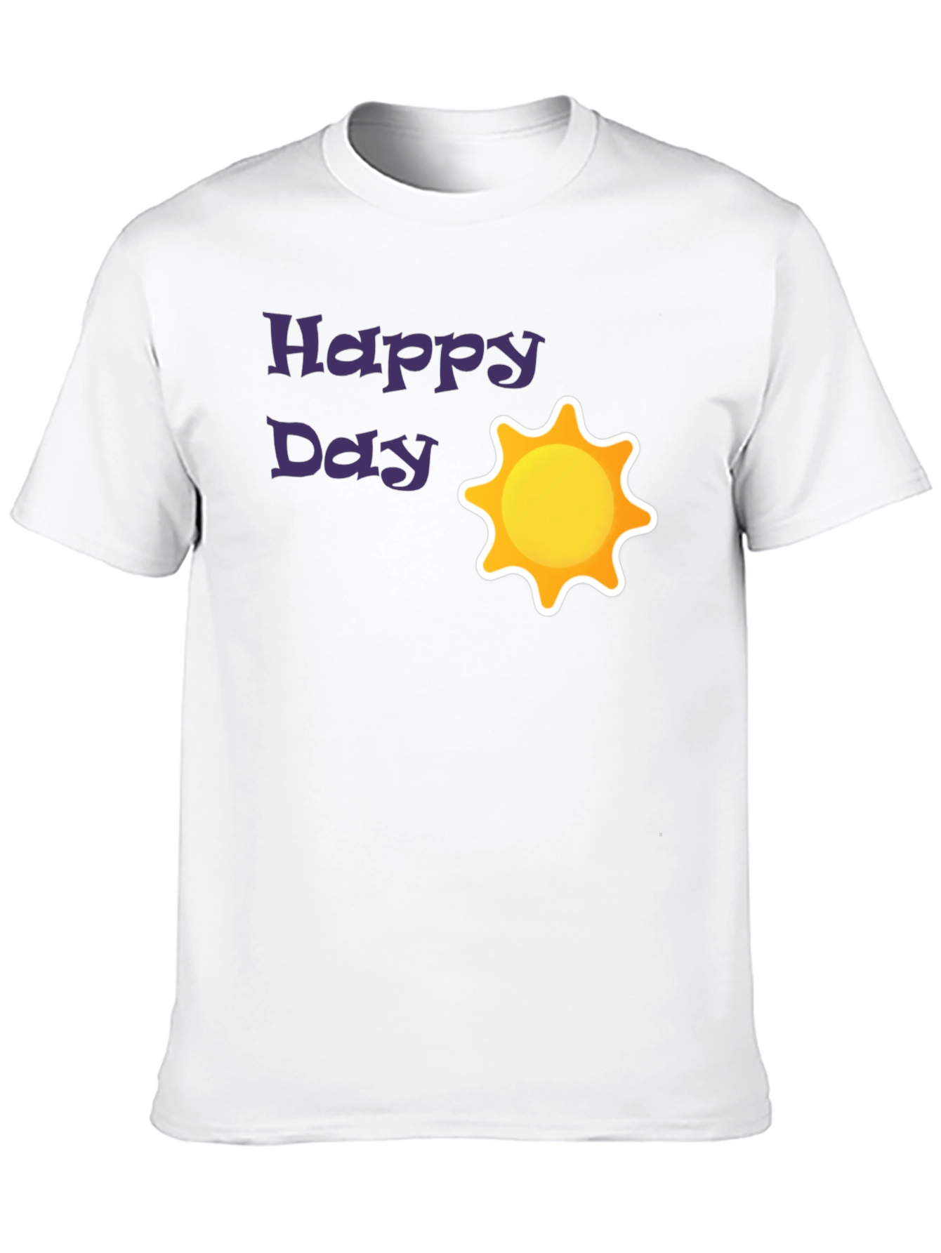 Happy Day Sun Graphic Black T-Shirt
