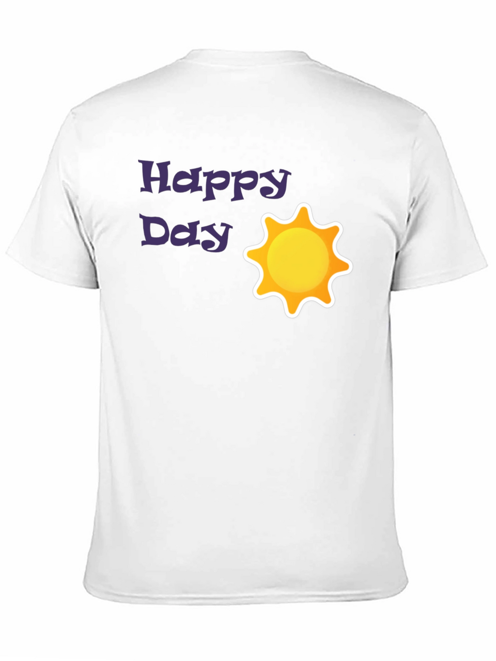 Happy Day Sun Graphic Black T-Shirt