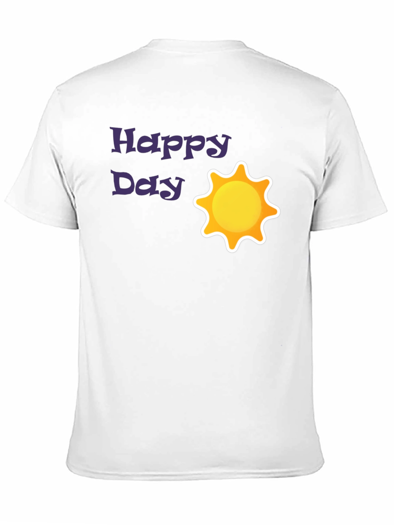 Happy Day Sun Graphic Black T-Shirt