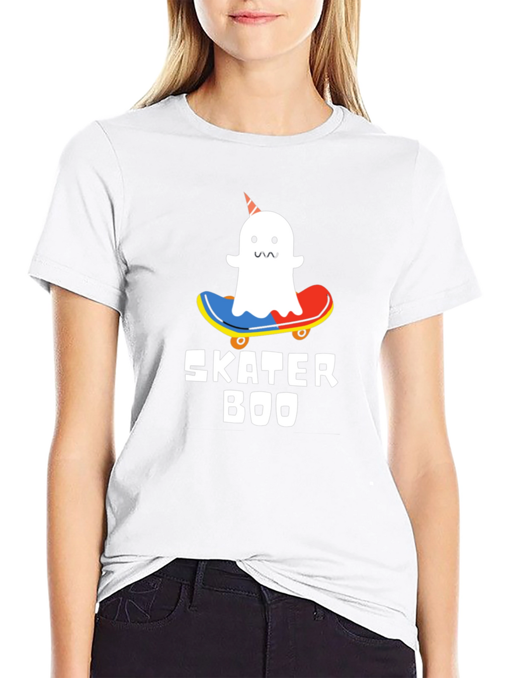 Skater Boo T-Shirt - Ghost on Skateboard