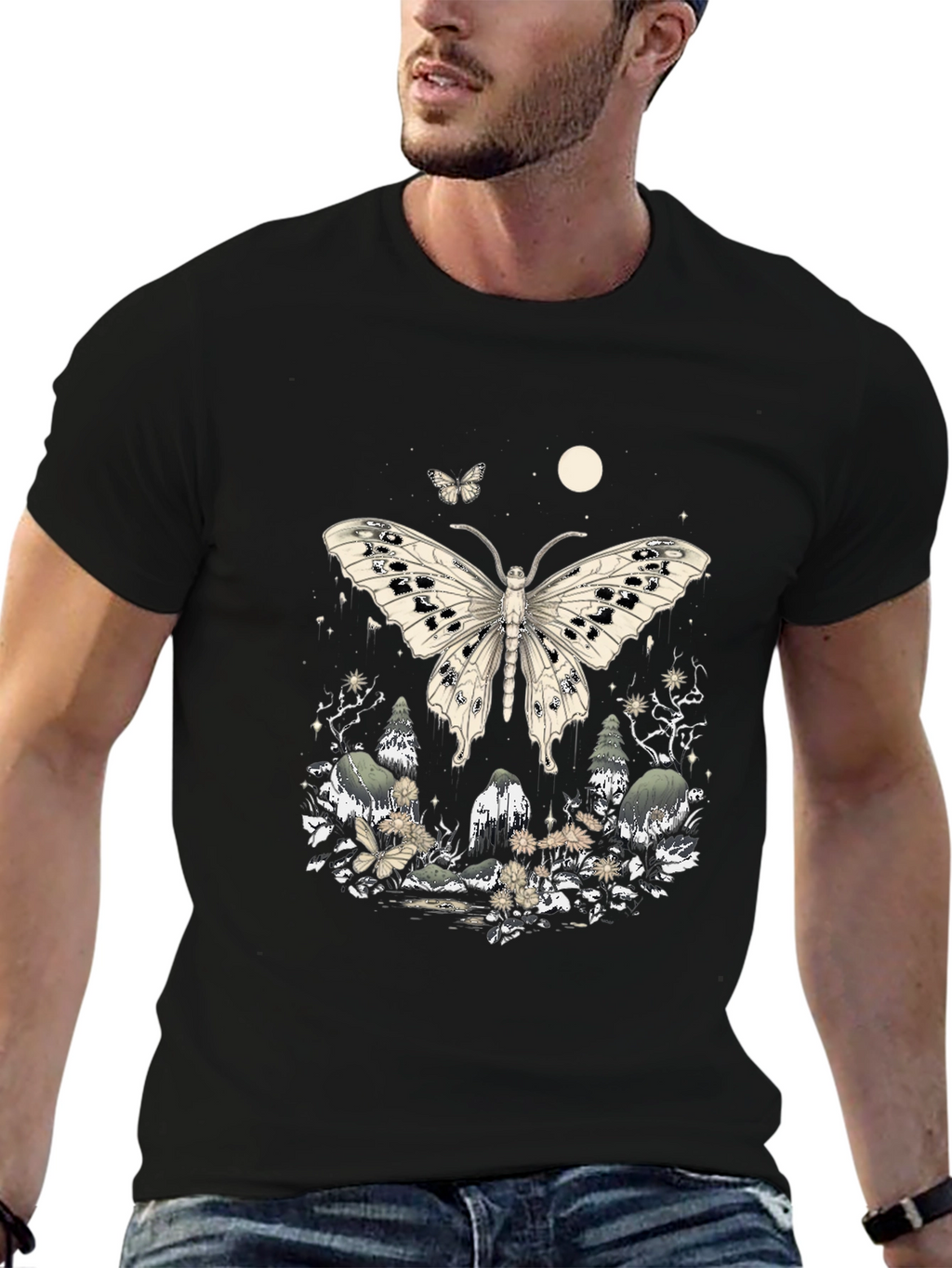 Butterfly Forest Graphic Tee - Unique Design