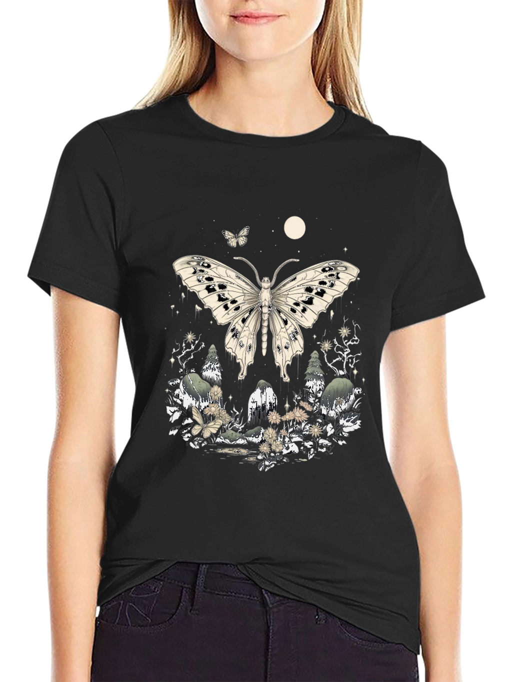Butterfly Forest Graphic Tee - Unique Design