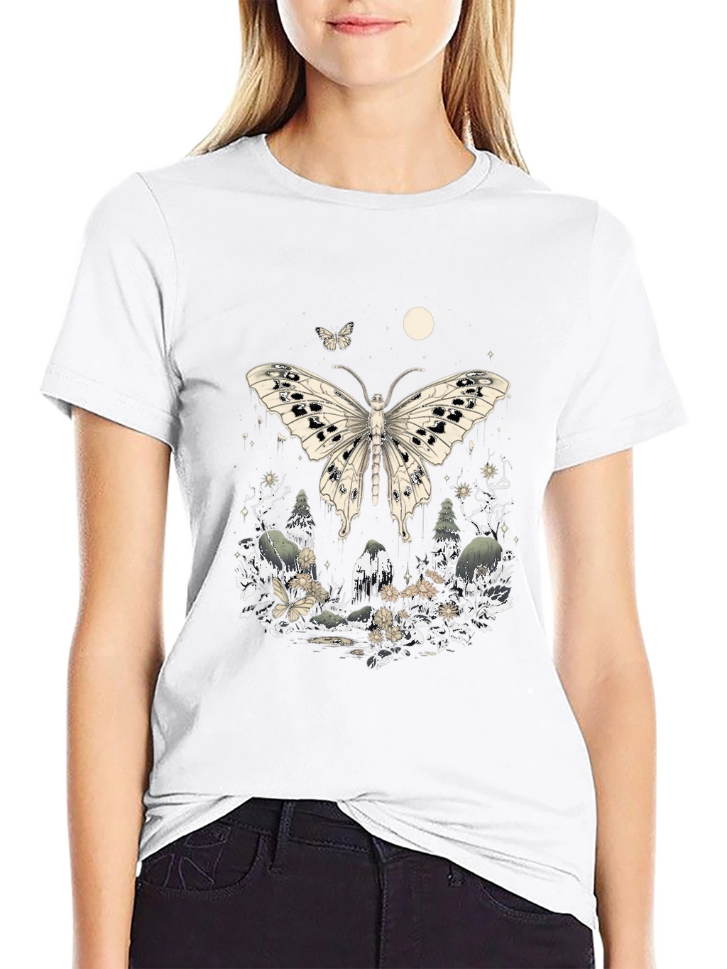 Butterfly Forest Graphic Tee - Unique Design