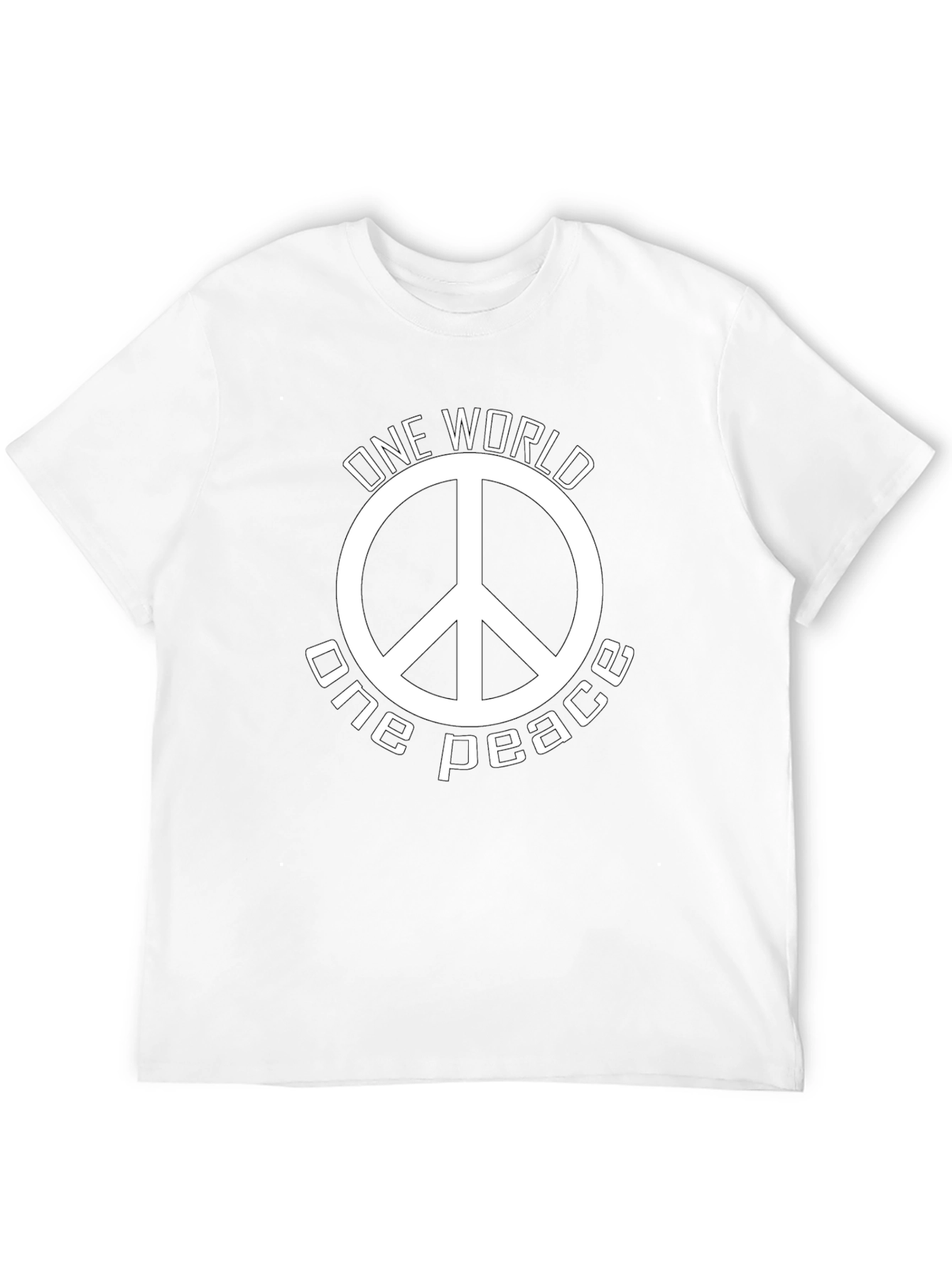 One World One Peace Graphic T-Shirt - Black