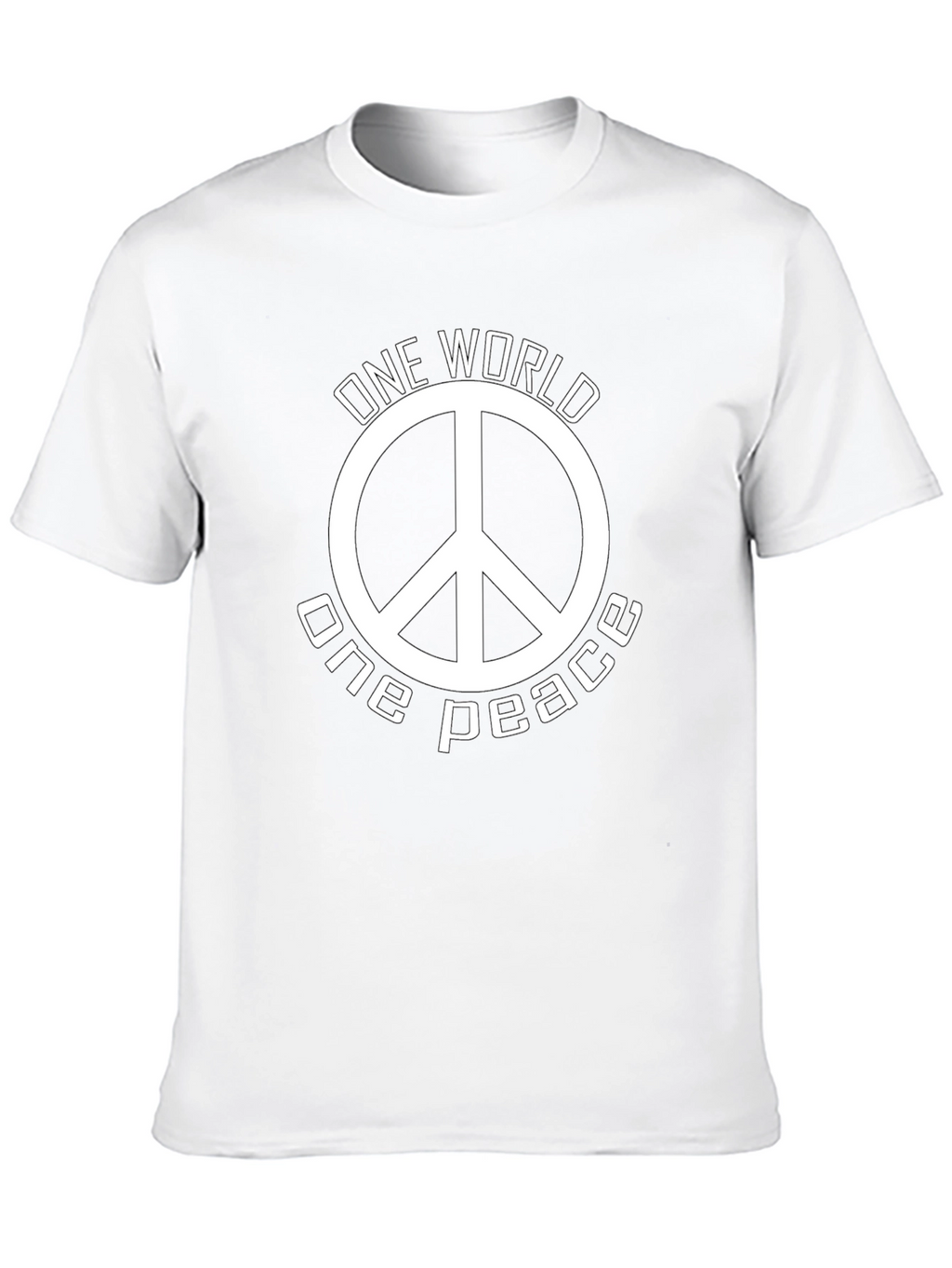 One World One Peace Graphic T-Shirt - Black