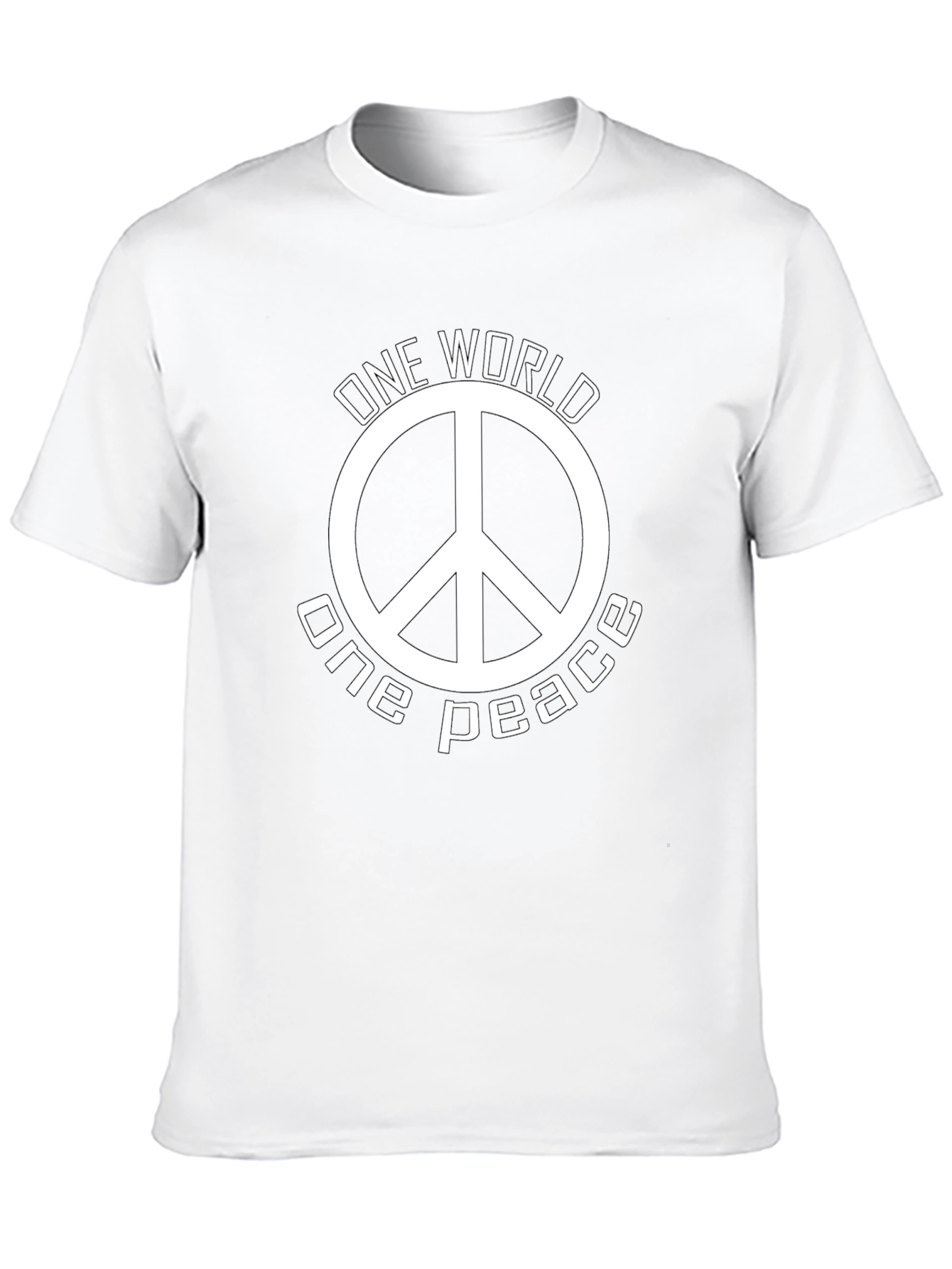 One World One Peace Graphic T-Shirt - Black