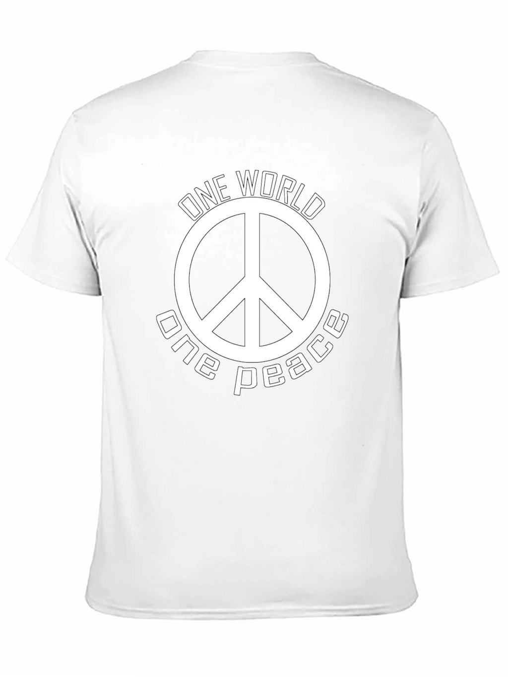 One World One Peace Graphic T-Shirt - Black