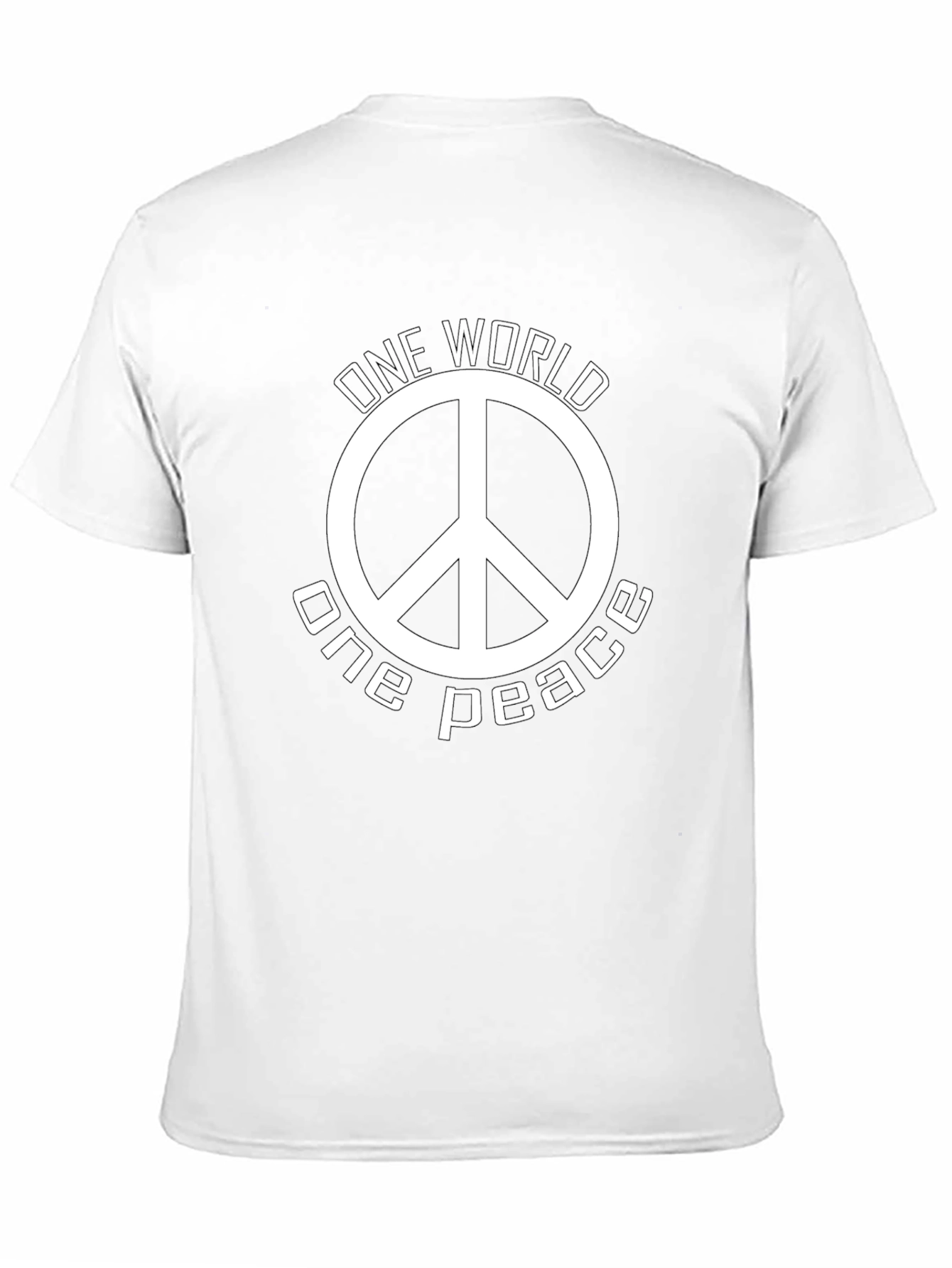 One World One Peace Graphic T-Shirt - Black