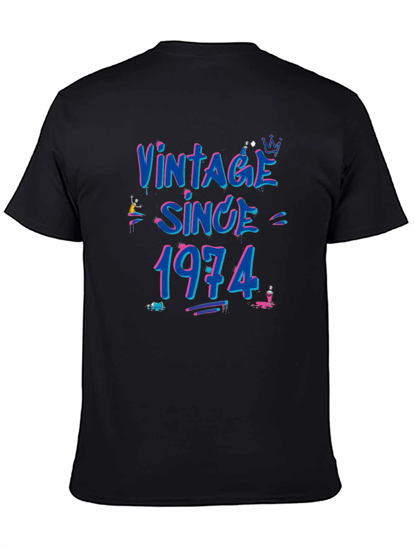 Vintage Since 1974 Black T-Shirt
