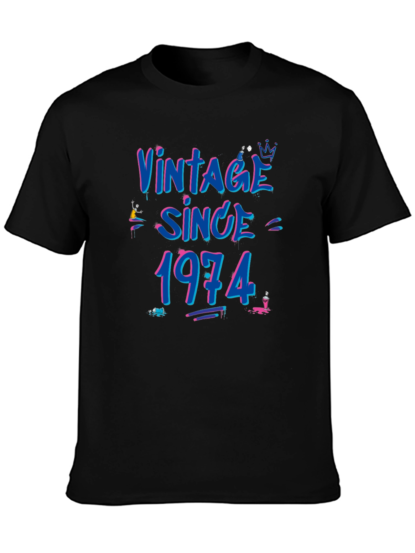 Vintage Since 1974 Black T-Shirt