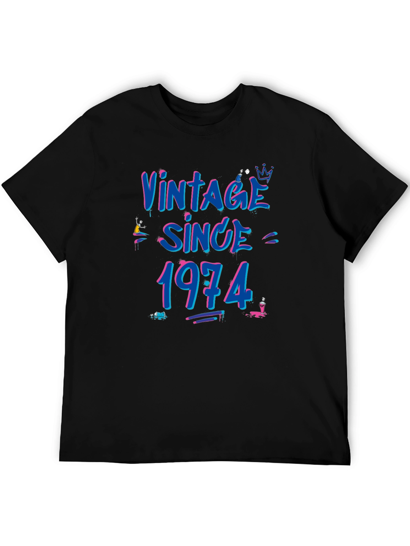Vintage Since 1974 Black T-Shirt