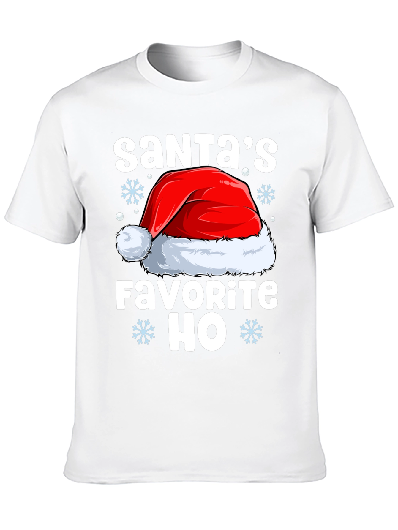 Santas Favorite HO Black Christmas T-Shirt
