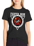 Fighter Mom Graphic T-Shirt - Cool Firefighter Design