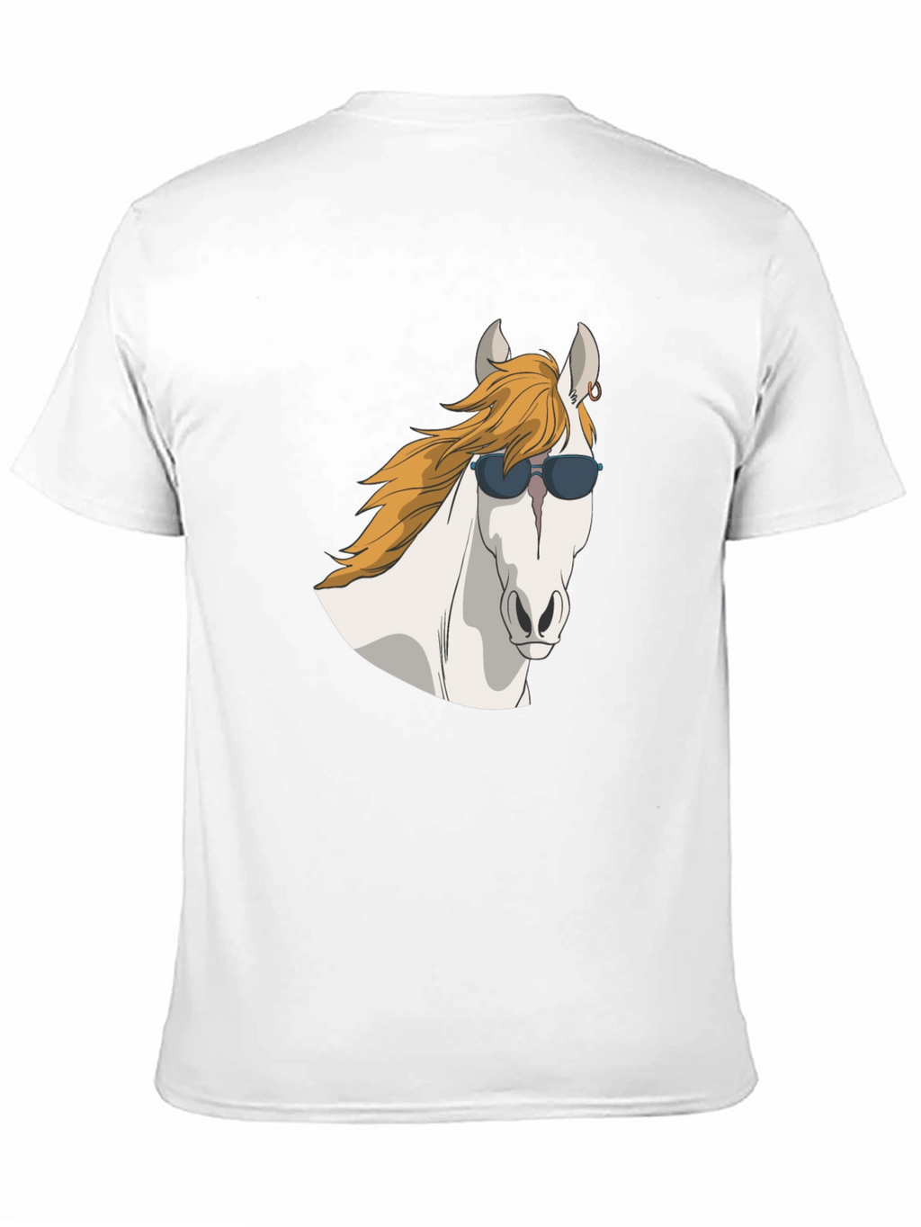 Cool Horse Graphic Tee - Black Cotton T-Shirt