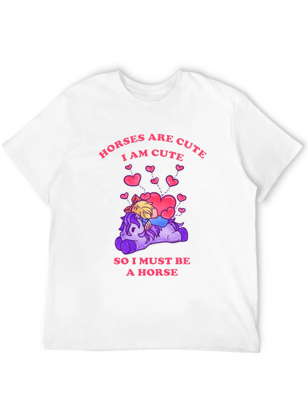 Cute Horse Cartoon Graphic T-Shirt