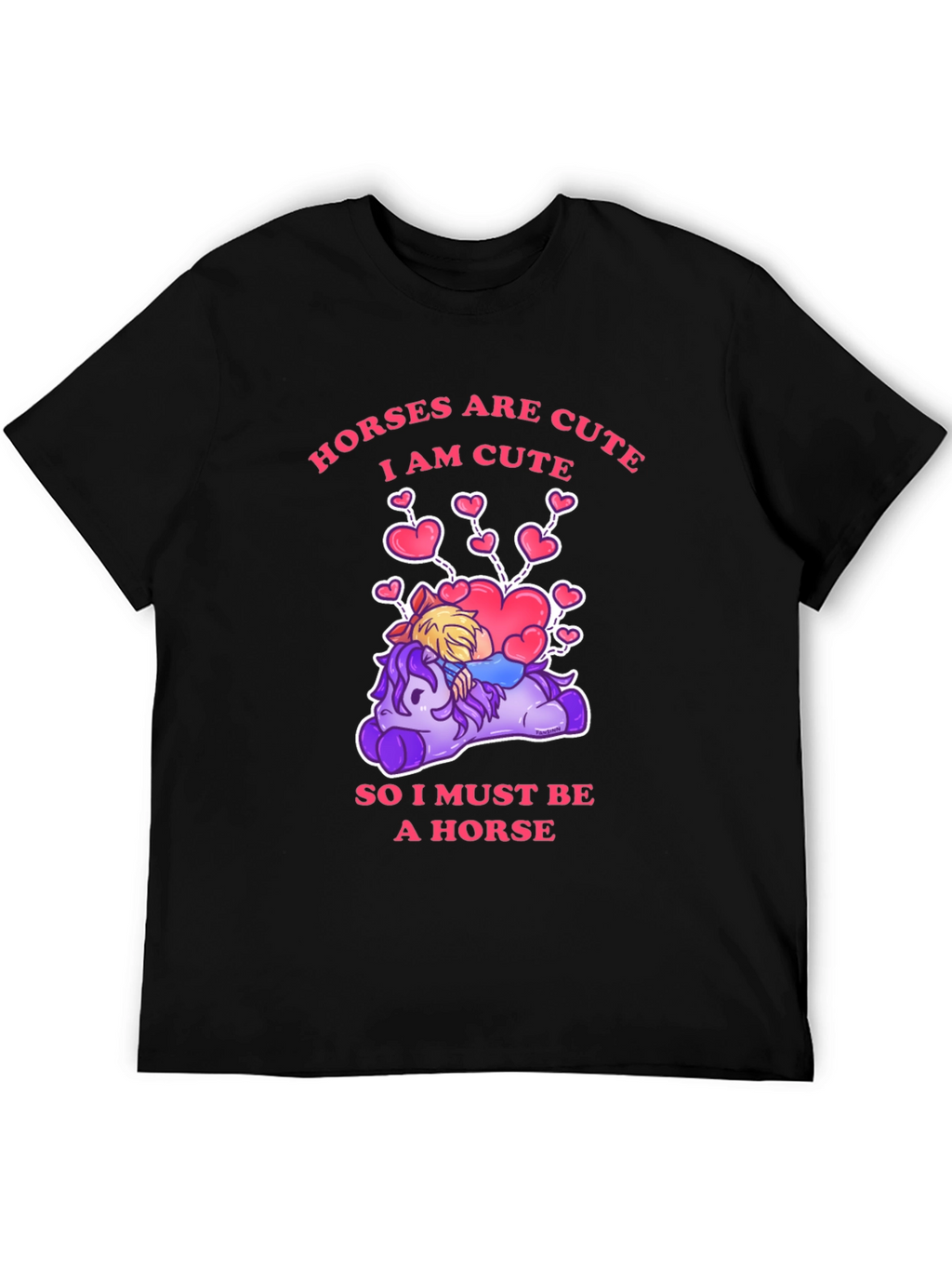 Cute Horse Cartoon Graphic T-Shirt