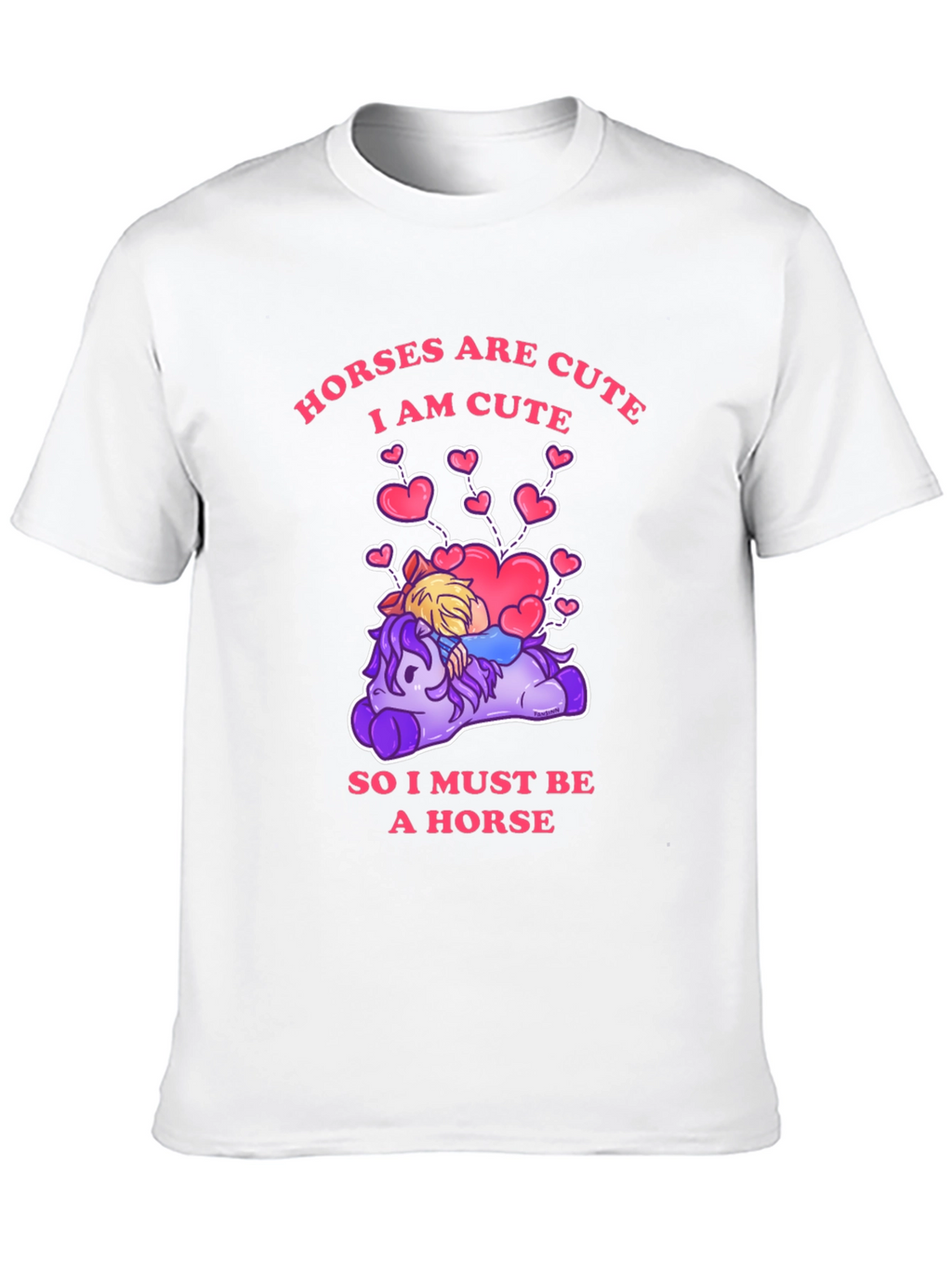 Cute Horse Cartoon Graphic T-Shirt