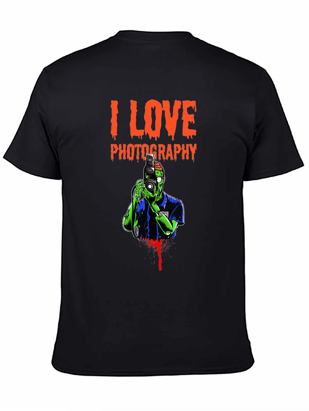 I Love Photography Zombie Graphic T-Shirt