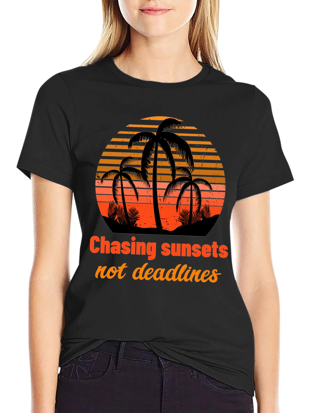 Chasing Sunsets T-Shirt - Tropical Design