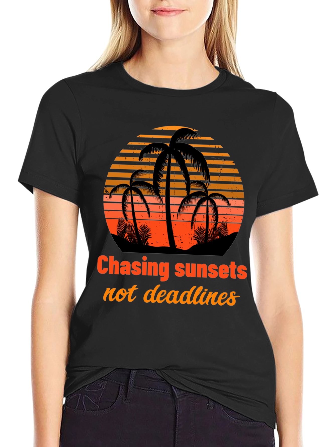 Chasing Sunsets T-Shirt - Tropical Design
