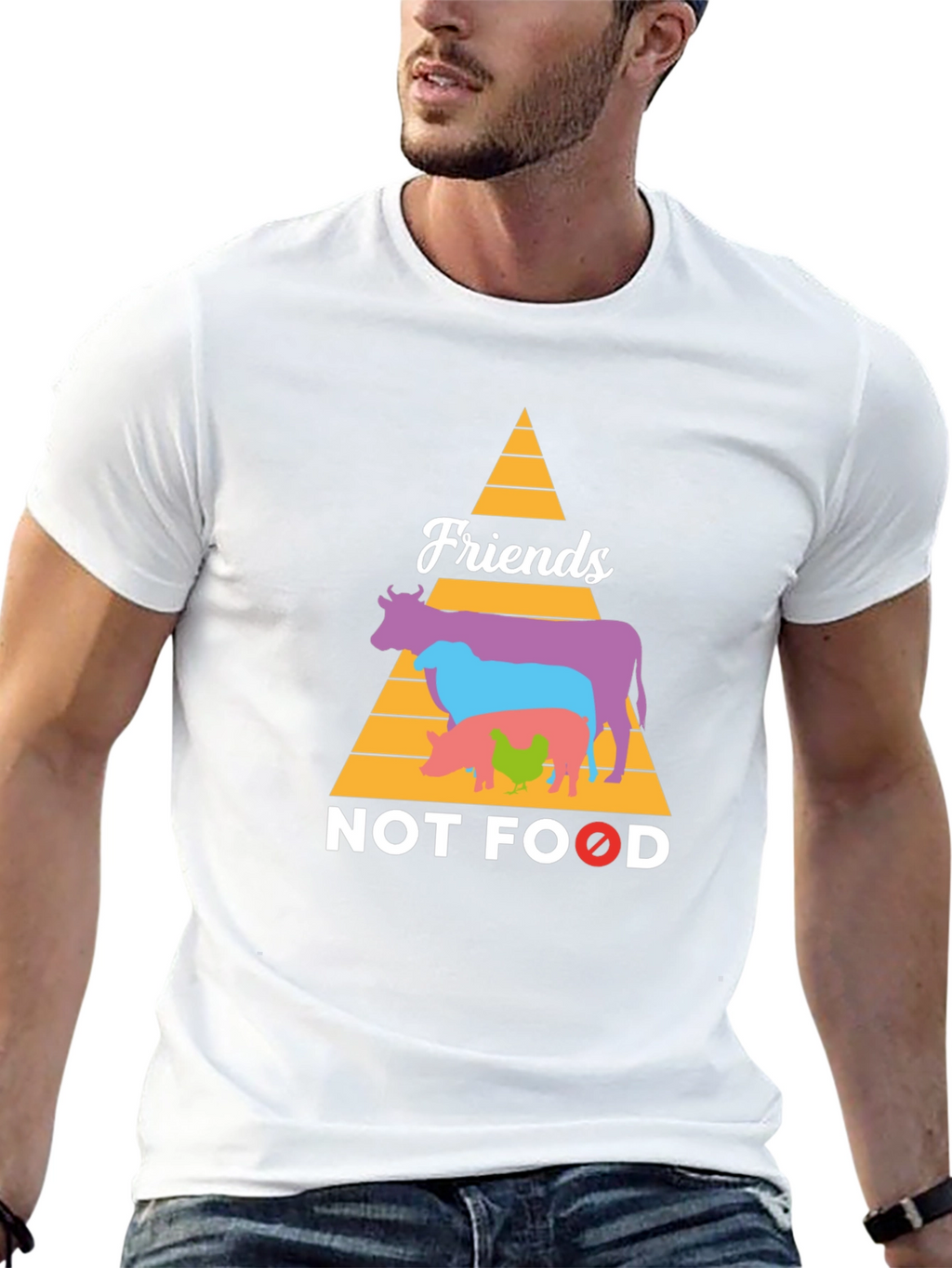 Friends Not Food Vegan Graphic Tee