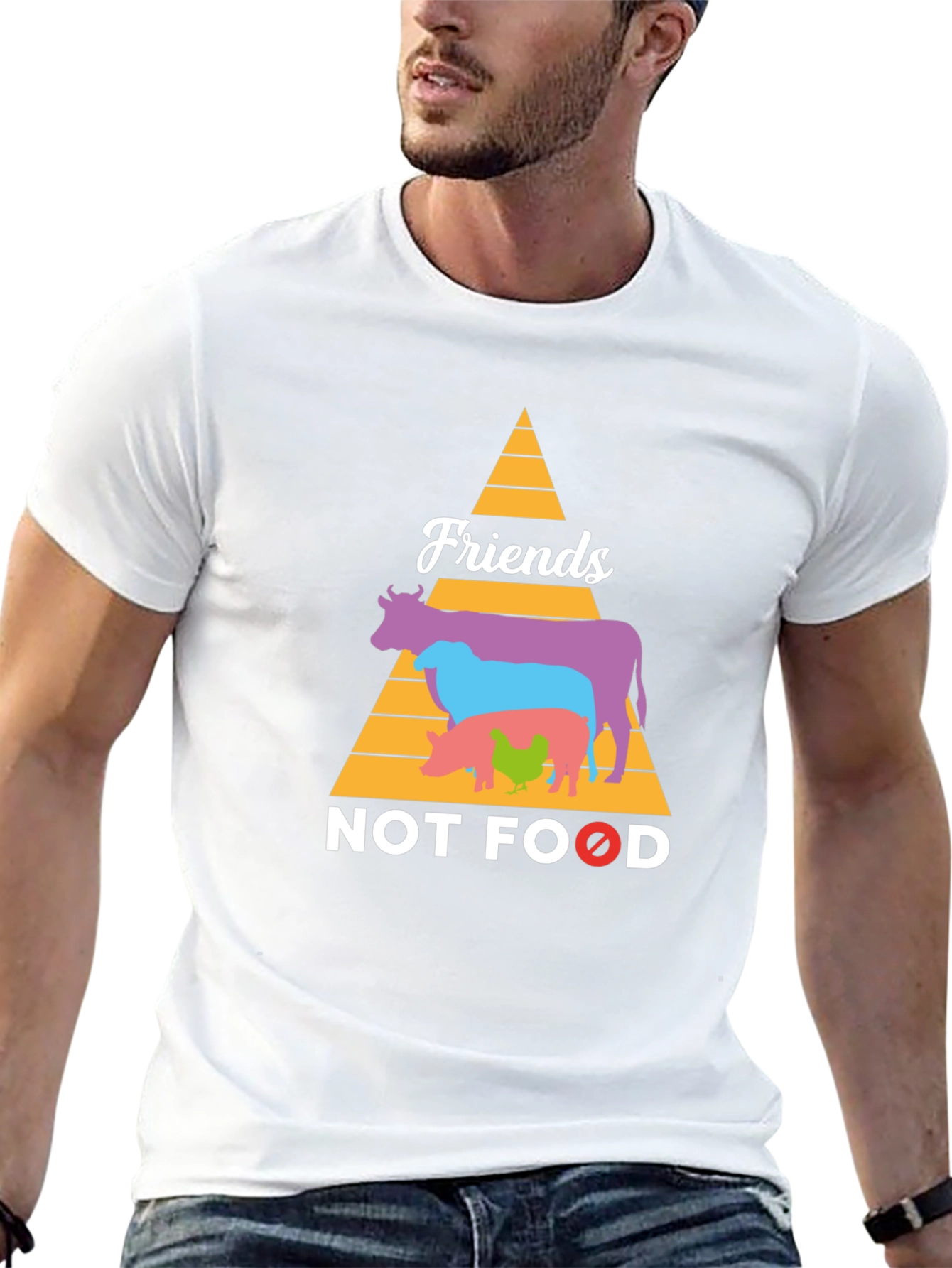 Friends Not Food Vegan Graphic Tee