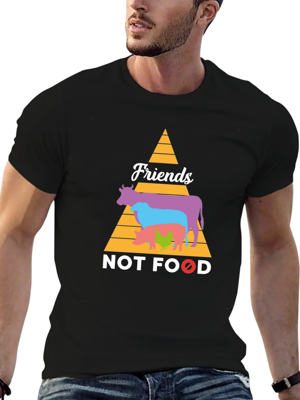 Friends Not Food Vegan Graphic Tee