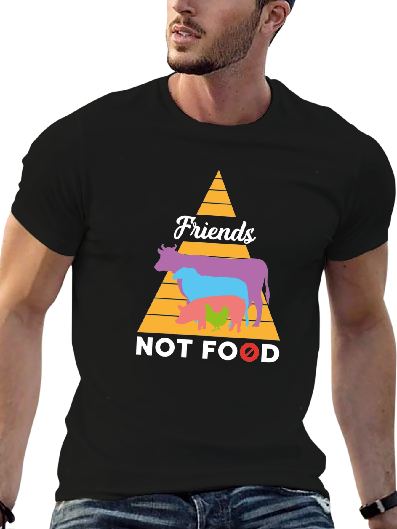 Friends Not Food Vegan Graphic Tee