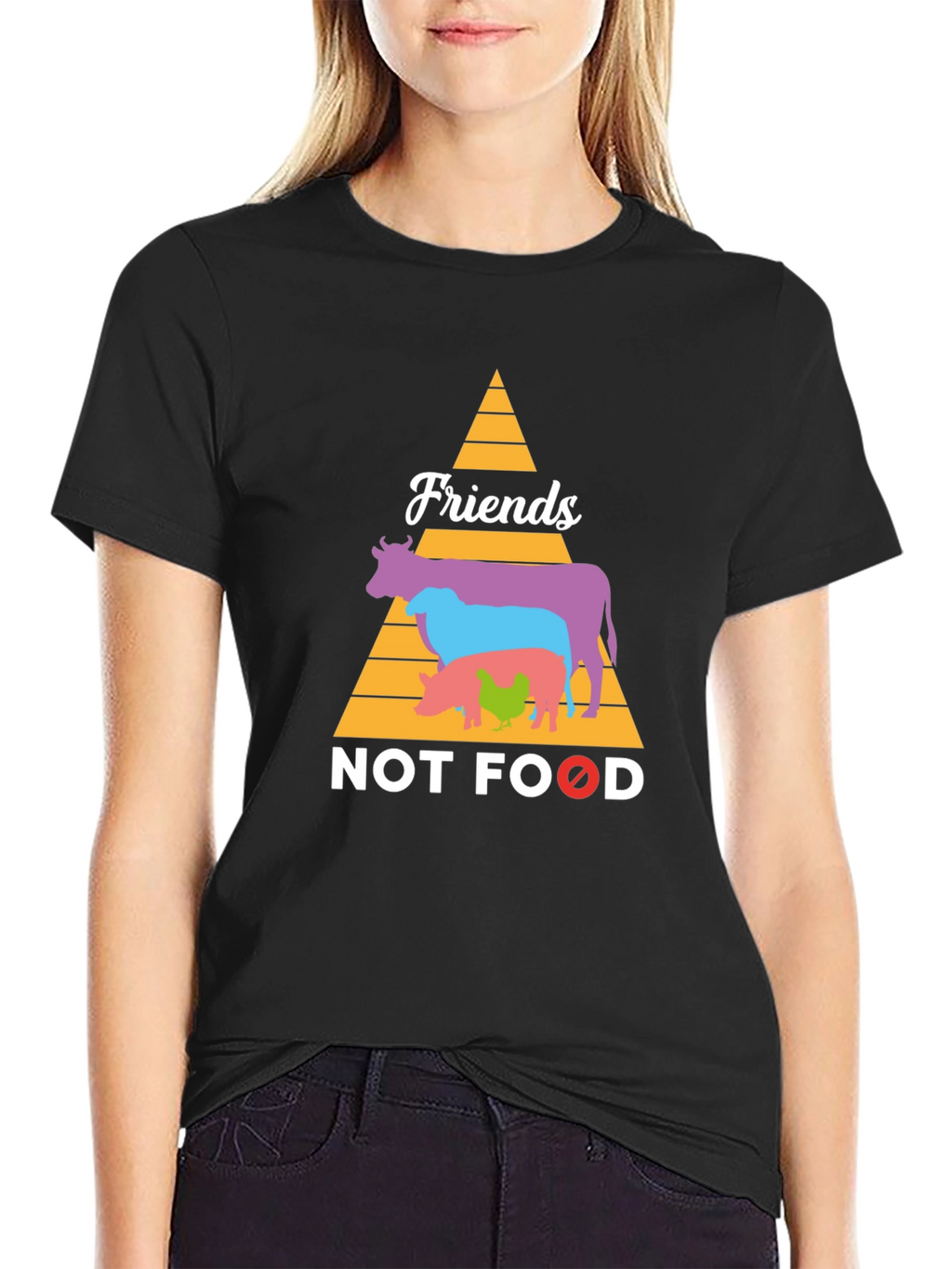 Friends Not Food Vegan Graphic Tee