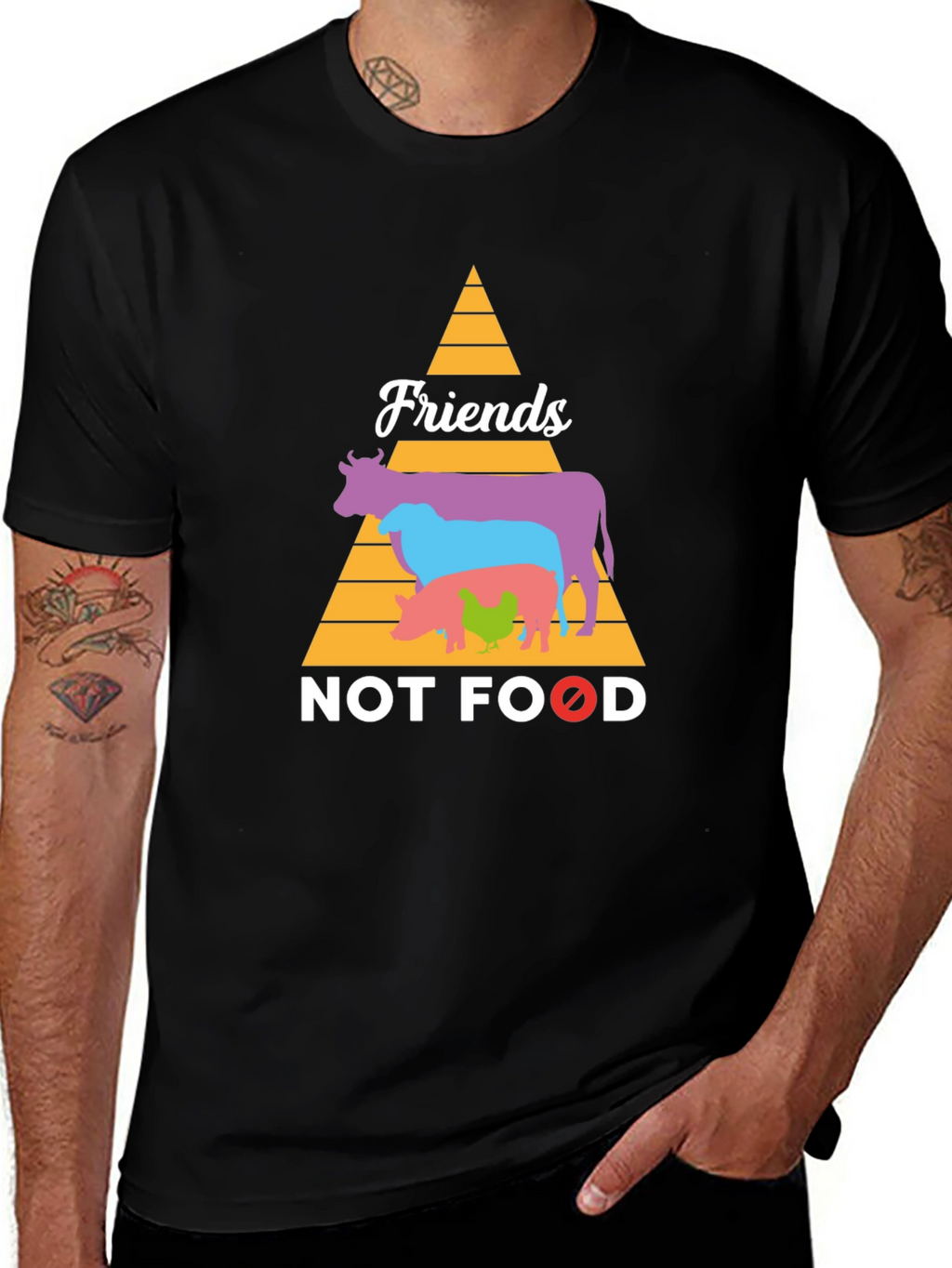 Friends Not Food Vegan Graphic Tee