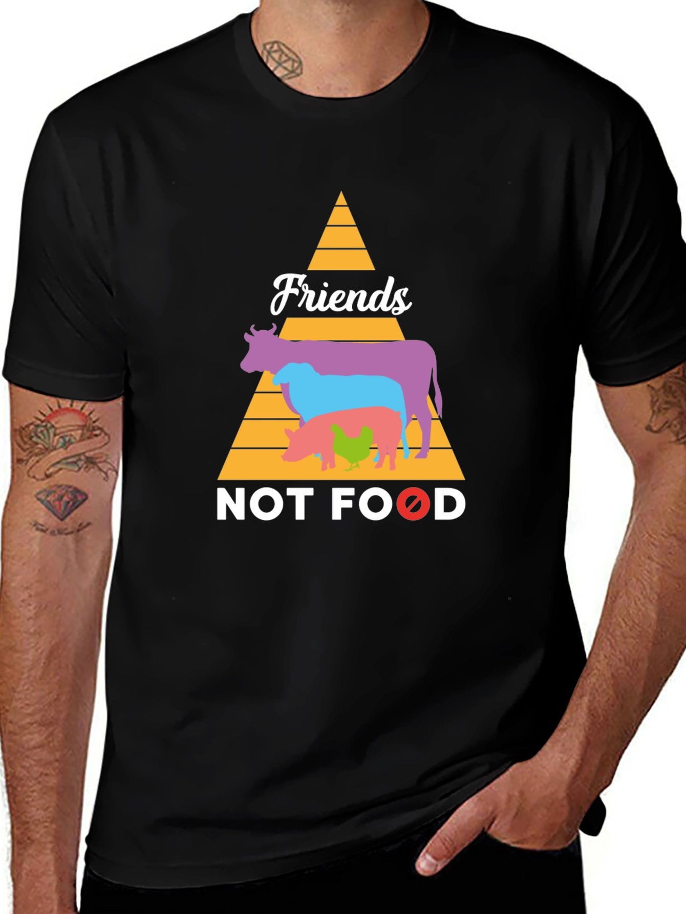 Friends Not Food Vegan Graphic Tee