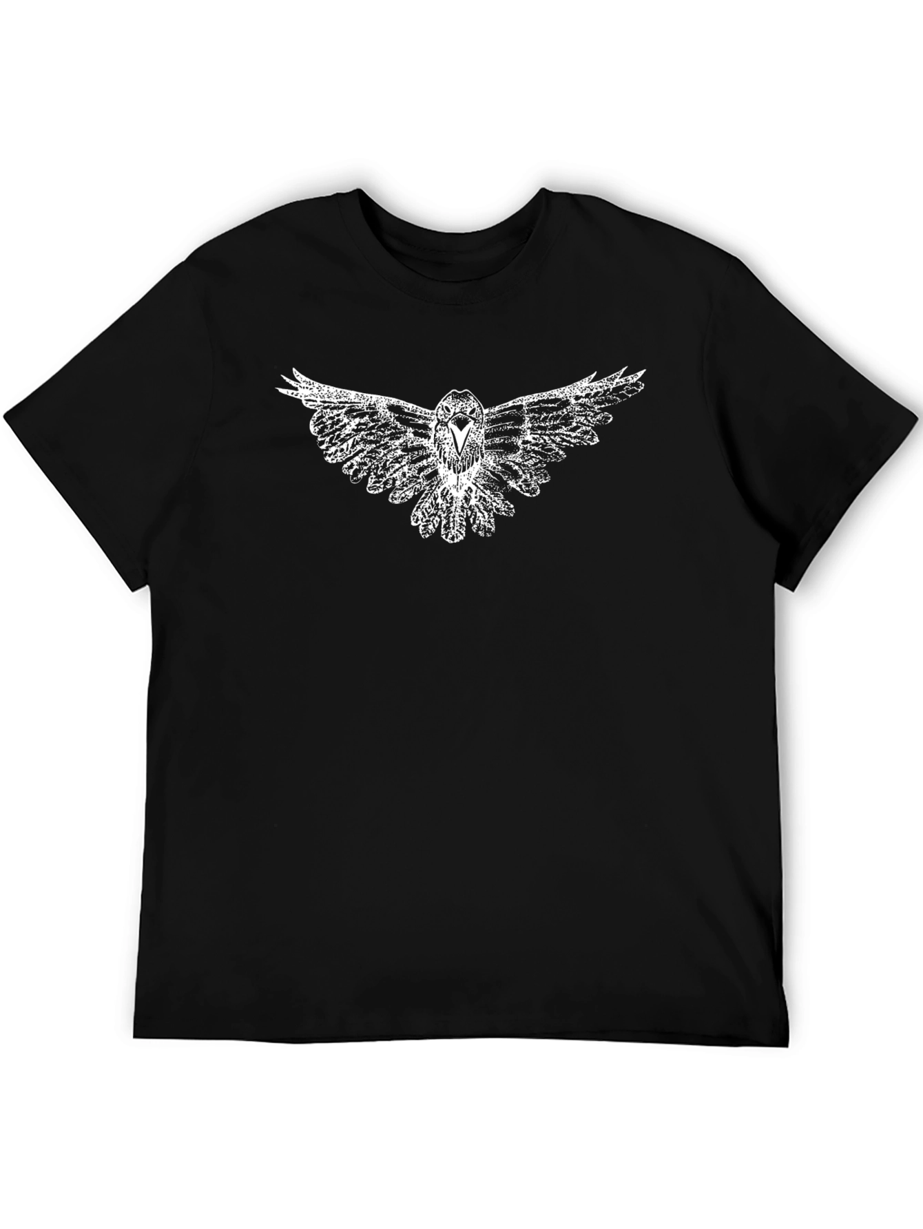 Black T-Shirt with Eagle Print