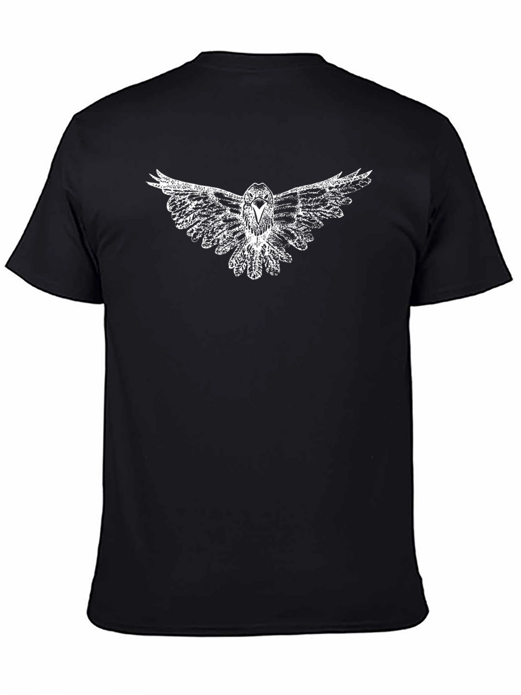 Black T-Shirt with Eagle Print