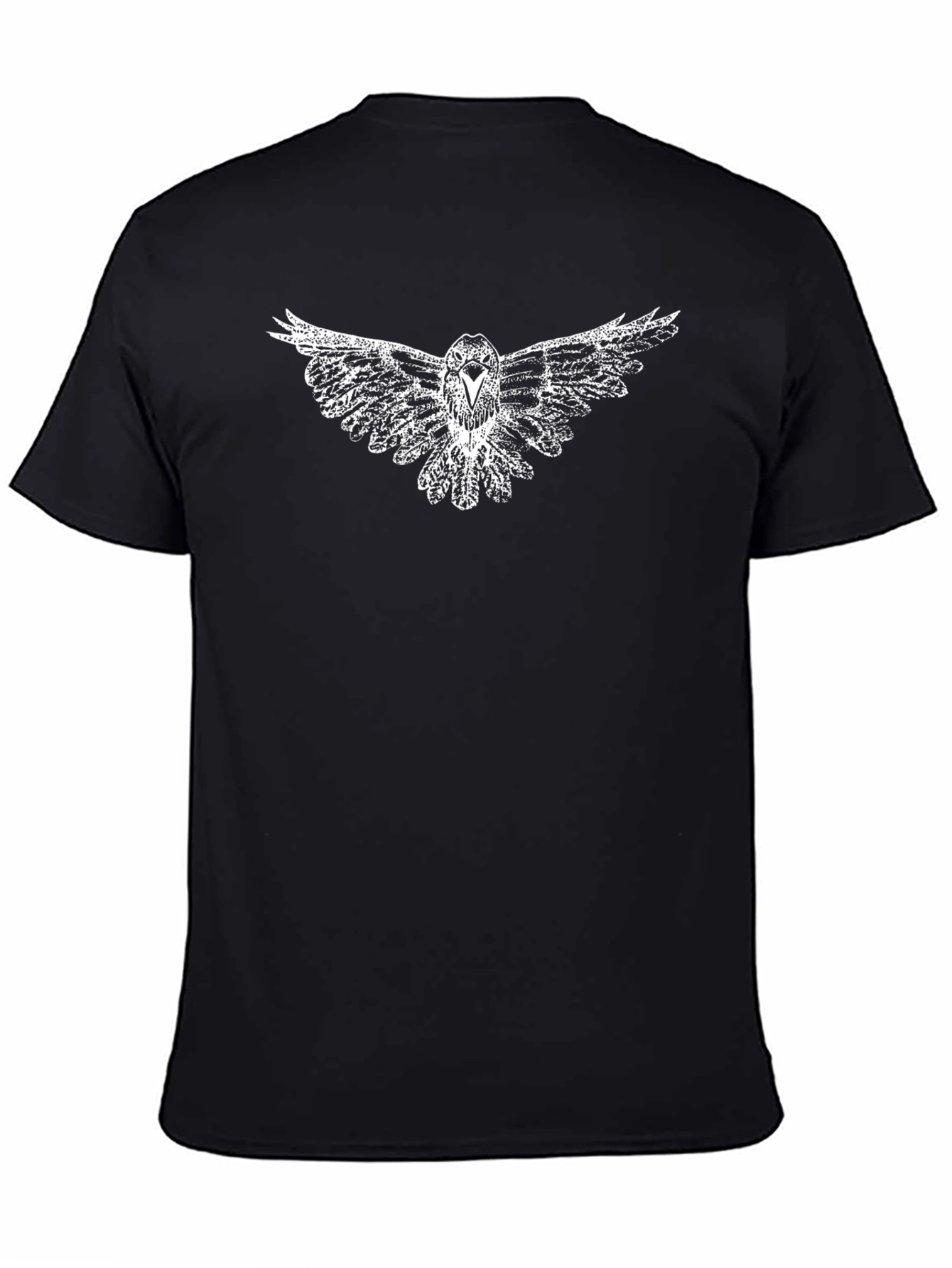 Black T-Shirt with Eagle Print