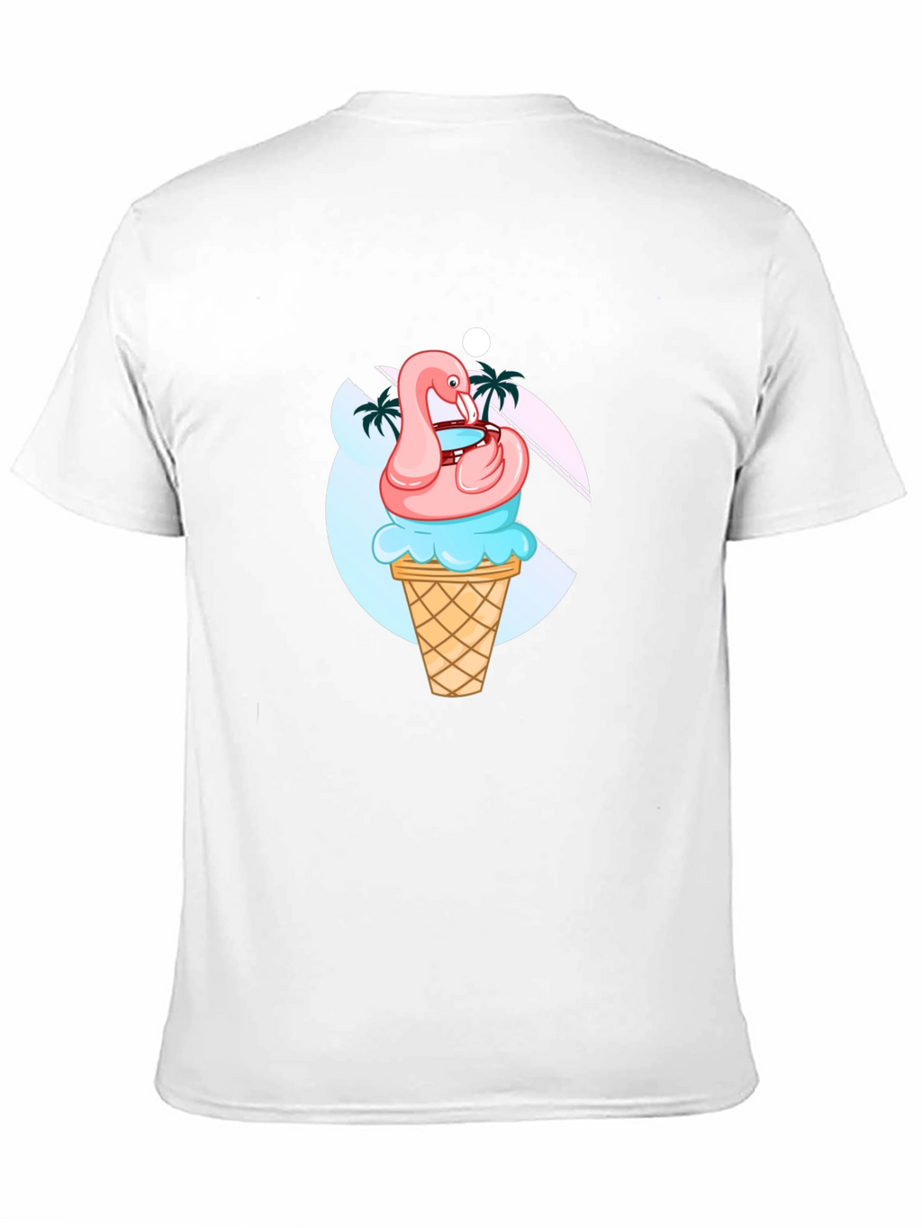 Flamingo Ice Cream Graphic Tee - Summer Vibes