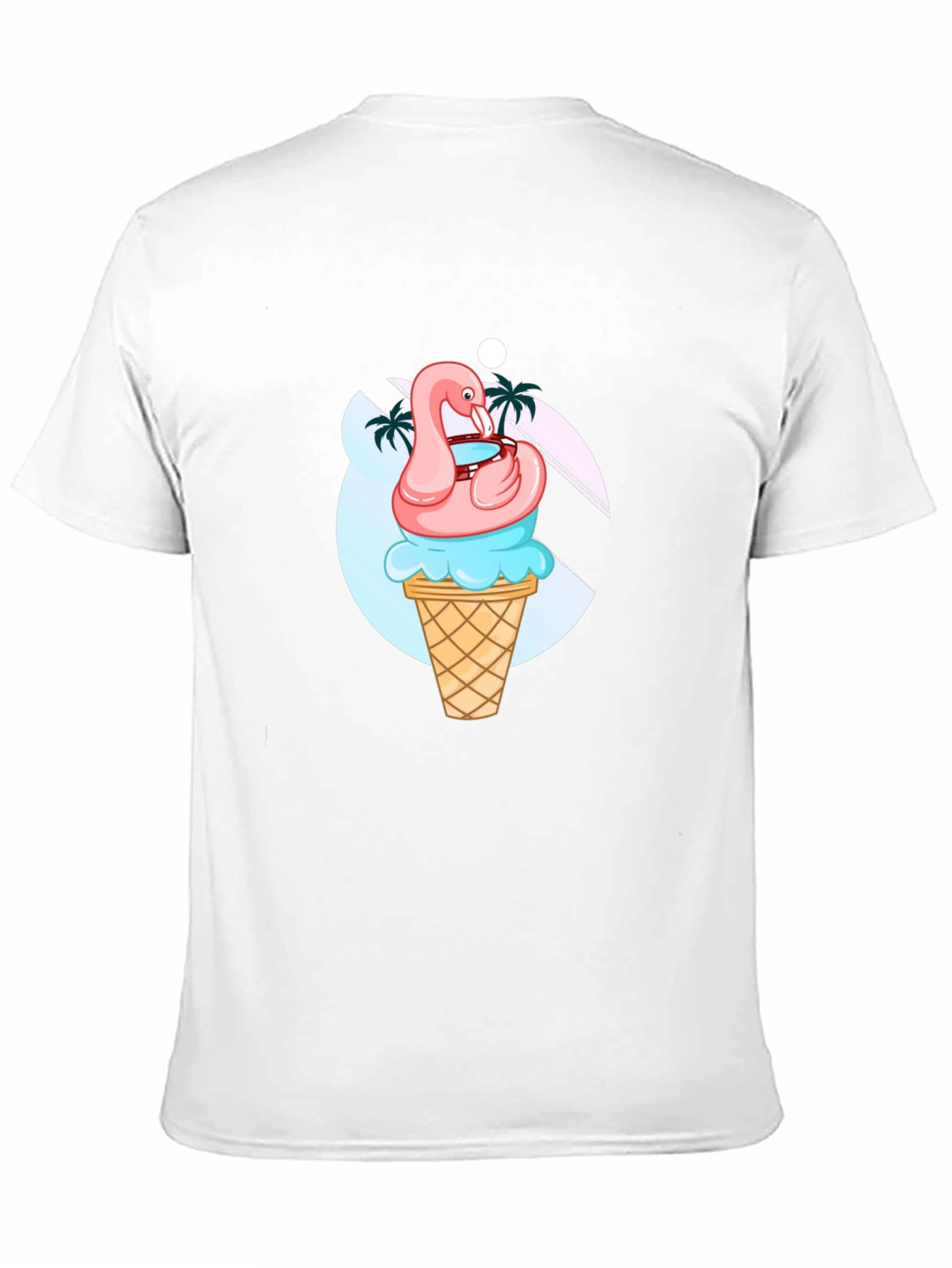 Flamingo Ice Cream Graphic Tee - Summer Vibes