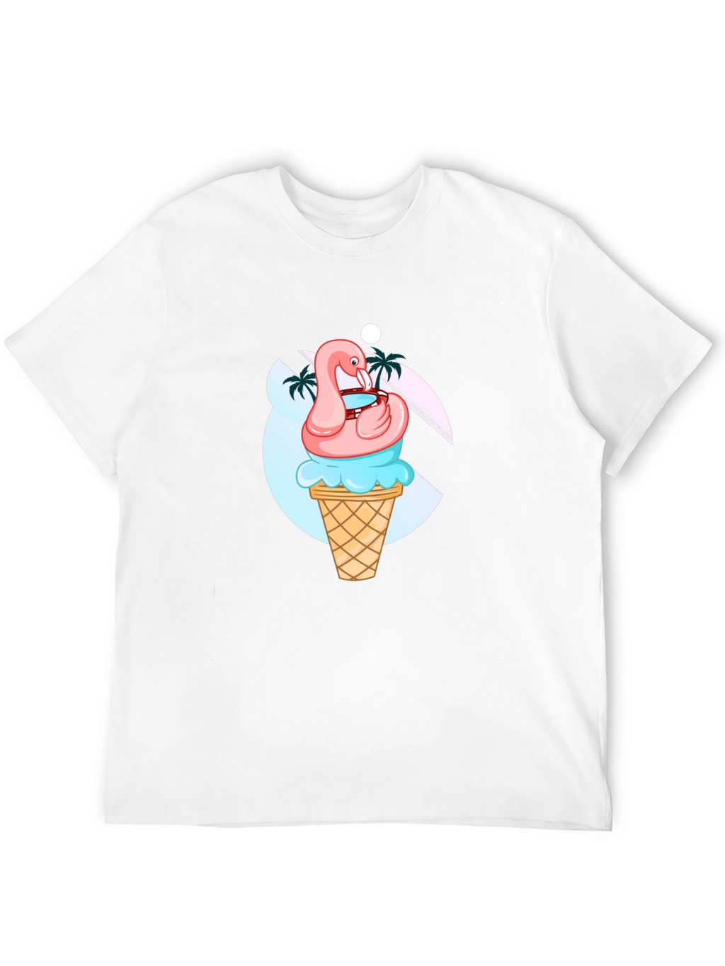 Flamingo Ice Cream Graphic Tee - Summer Vibes