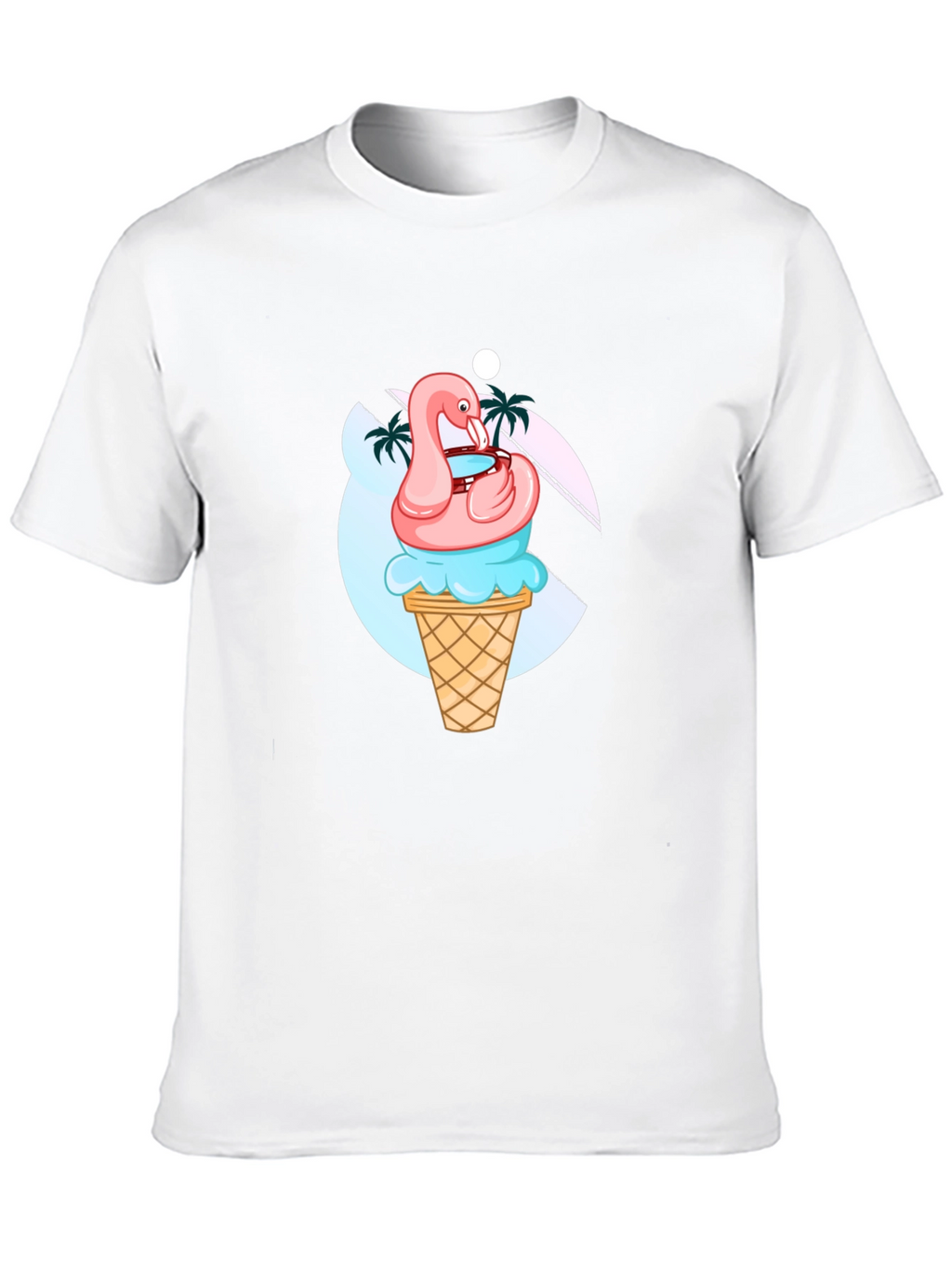Flamingo Ice Cream Graphic Tee - Summer Vibes