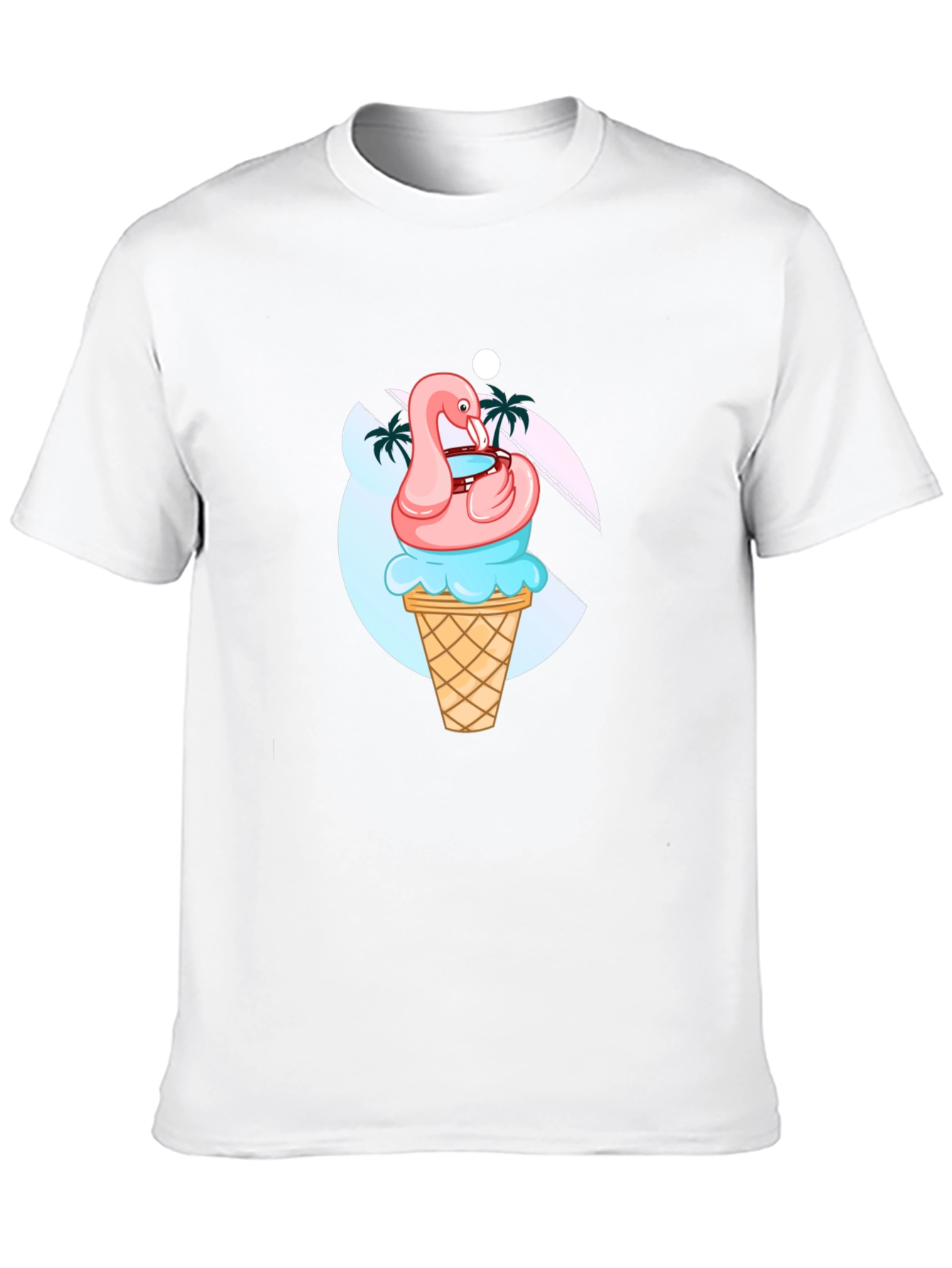 Flamingo Ice Cream Graphic Tee - Summer Vibes