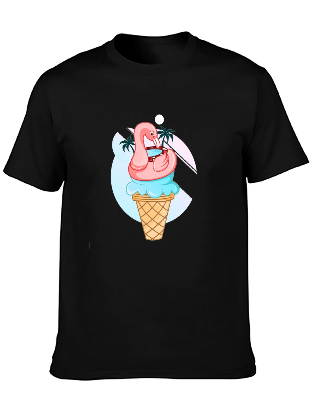 Flamingo Ice Cream Graphic Tee - Summer Vibes