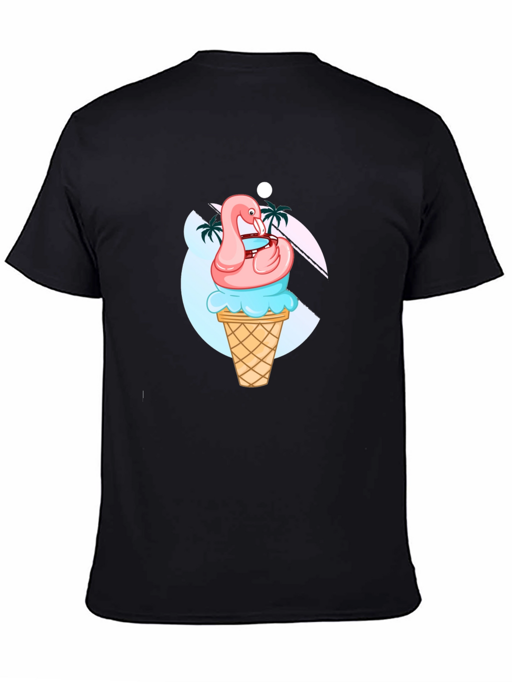 Flamingo Ice Cream Graphic Tee - Summer Vibes